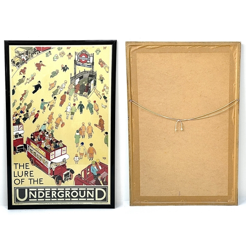 1715 - Nine London Underground Tube Posters - All framed. Largest size in frame - 63 x 88cm.
