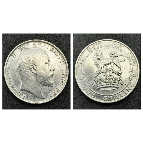 765 - An Edward VII 1903 Silver One Shilling Coin. Please see photos for conditions.