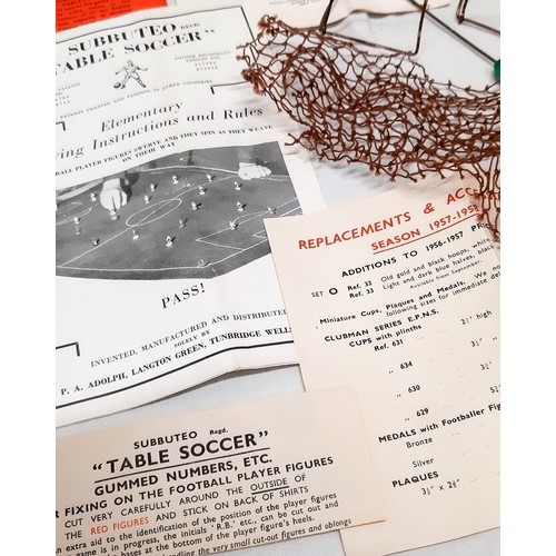 778 - A vintage Subbuteo table soccer set, 1956/57 season. This rare set is in its original box, with pape... 