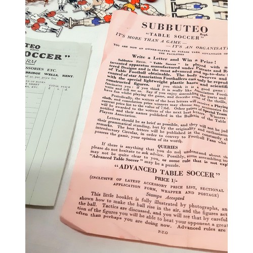 778 - A vintage Subbuteo table soccer set, 1956/57 season. This rare set is in its original box, with pape... 