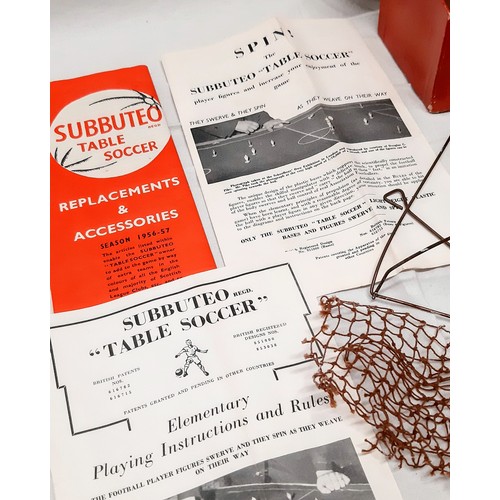 778 - A vintage Subbuteo table soccer set, 1956/57 season. This rare set is in its original box, with pape... 