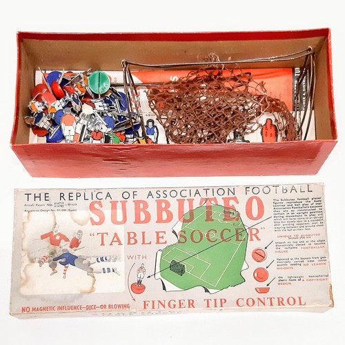 778 - A vintage Subbuteo table soccer set, 1956/57 season. This rare set is in its original box, with pape... 