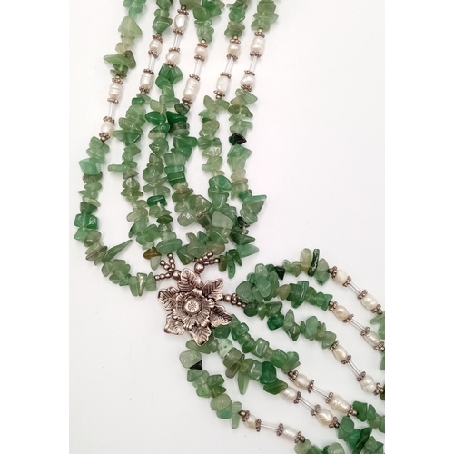 884 - Six Different Style Semi-Precious Gemstone Necklaces. Includes turquoise and aventurine.