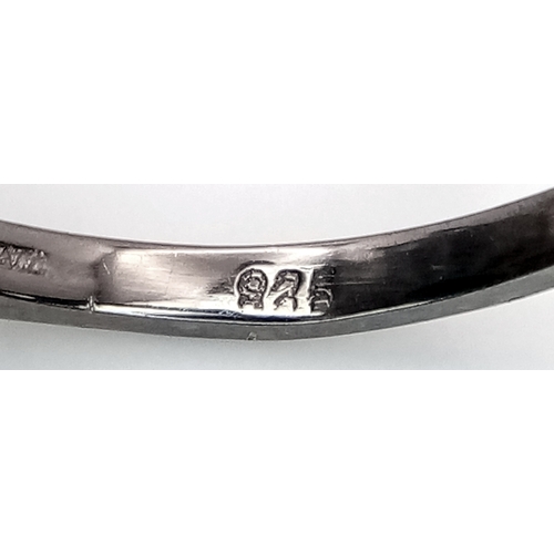 233 - A 6Ct Pear Cut Emerald Ring with a 0.20ctw Diamond and 2ctw of Opal surround. Size O. With case. Cd-... 