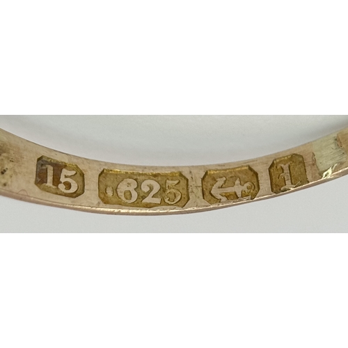 237 - A 15K YELLOW GOLD ANTIQUE OLD CUT DIAMOND AND PEARL RING. 2.9G. SIZE Y. HALLMARKED 1885 BIRMINGHAM. ... 