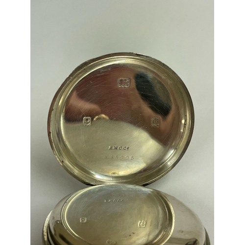 234 - A SILVER MASONIC DIAL POCKET WATCH. IN WORKING ORDER  . REF: LU39.