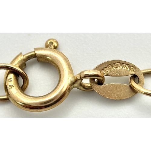 182 - Classic 9 CARAT GOLD ROPE NECKLACE.  7.29 grams. 50 cm. Beautiful piece of jewellery, please see pic... 