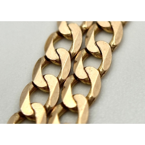 210 - Fabulous Slim 9 CARAT GOLD CURB CHAIN NECKLACE. 6.8 grams. Longer length at 58 cm. Please see pictur... 