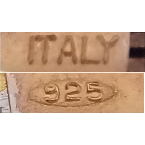 235 - A Beautiful ITALIAN SILVER , 2 X Colour GOLD PLATED BRACELET. Nice quality having beaded edge detail... 