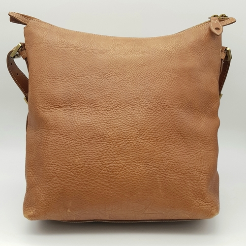 215 - A Mulberry Brown Leather Somerset Hobo Bag. Brown leather exterior with gold-toned hardware, adjusta... 