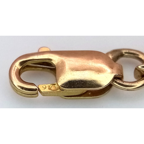 139 - A 9K YELLOW GOLD DIAMOND SET BRACELET 5.9G , 18.4CM IN LENGTH. REF: SC 9056