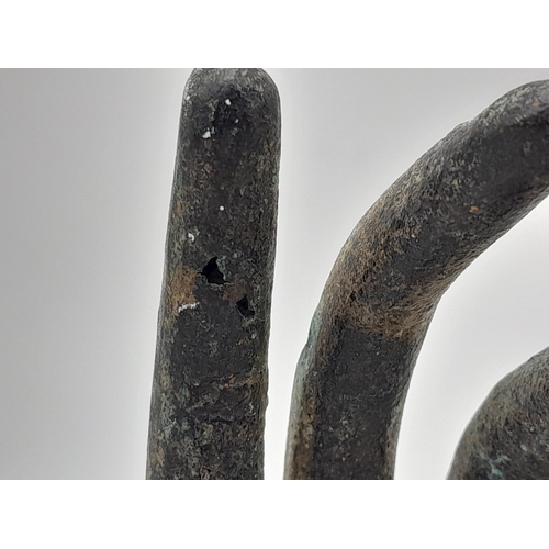 148 - An Antique Bronze Hand of Buddha Figure - In the 'Vitarka Mudra, a gesture symbolising teaching and ... 
