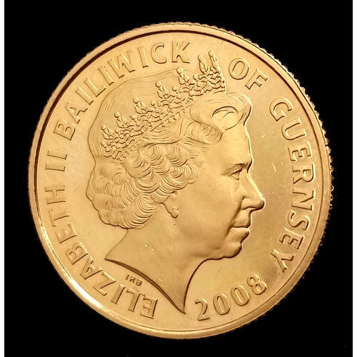 150 - A 2008 RAF 25 POUND 22K GOLD COIN - TO COMMEMERATE THE DAMBUSTERS RAID 1943. 8G. Proof condition. C-... 