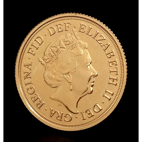 37 - A 2017 QUEEN ELIZABETH II, 200TH ANNIVERSARY PRIVY MARK, FULL SOVEREIGN 22K GOLD COIN. Proof conditi... 