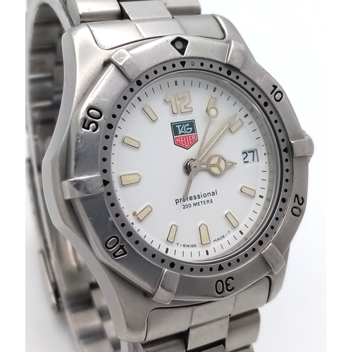 131 - A Tag Heuer Professional Quartz Unisex Watch. Model - WK1211. Stainless steel bracelet and case - 33... 