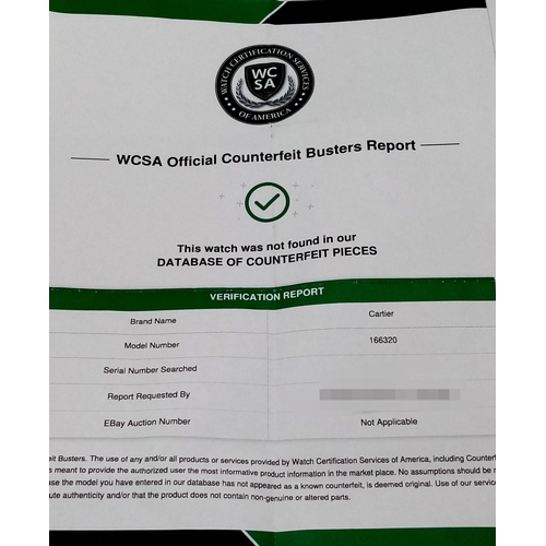 145 - A Cartier Vintage, Gilded 925 Silver Ladies Tank Watch. Model - 166320. Brown leather strap. Tank ca... 