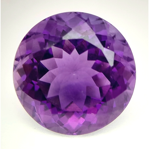 170 - A 22.28CT ROUND NATURAL AMETHYST . REF: AZ5