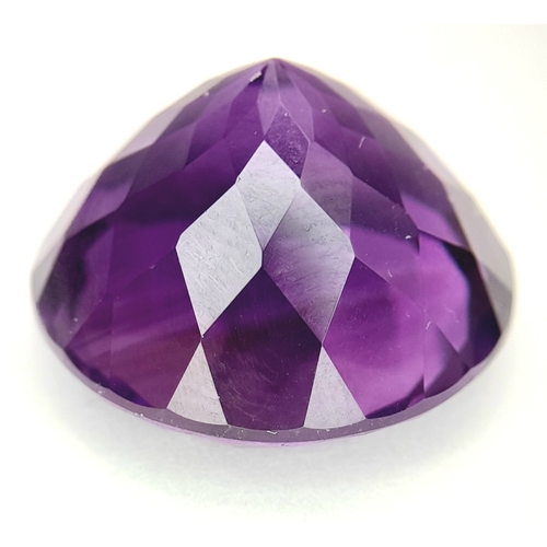 170 - A 22.28CT ROUND NATURAL AMETHYST . REF: AZ5