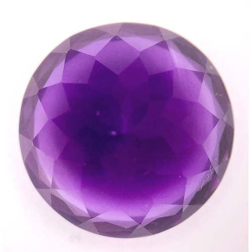 170 - A 22.28CT ROUND NATURAL AMETHYST . REF: AZ5