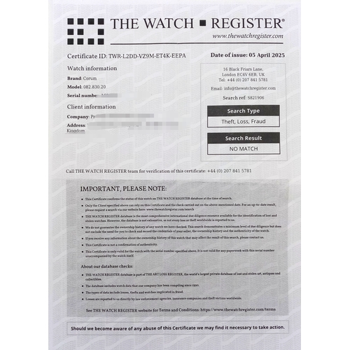 33 - A Corum Admirals Cup Automatic Gents Watch. Stainless steel bracelet and case - 42mm. Silver tone di... 