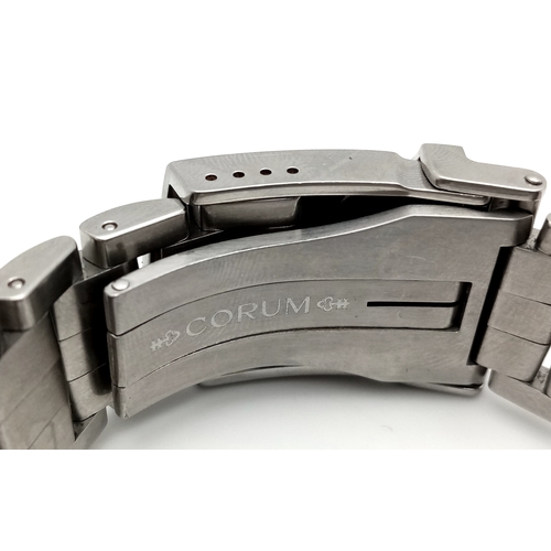 33 - A Corum Admirals Cup Automatic Gents Watch. Stainless steel bracelet and case - 42mm. Silver tone di... 