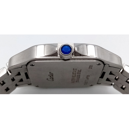 5 - A Classic Cartier Vintage Ladies Santos Demoiselle Watch. Stainless steel bracelet and case - 28mm. ... 