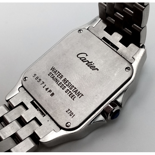 5 - A Classic Cartier Vintage Ladies Santos Demoiselle Watch. Stainless steel bracelet and case - 28mm. ... 