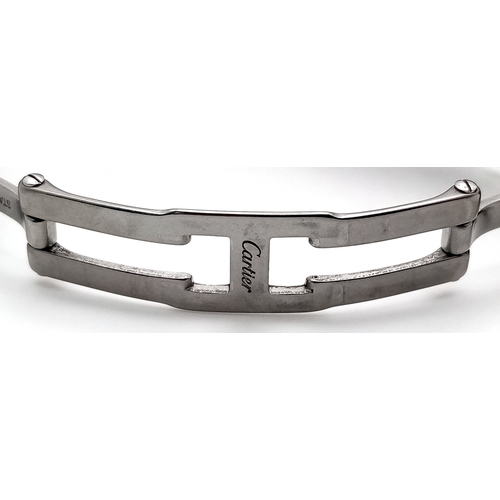 5 - A Classic Cartier Vintage Ladies Santos Demoiselle Watch. Stainless steel bracelet and case - 28mm. ... 