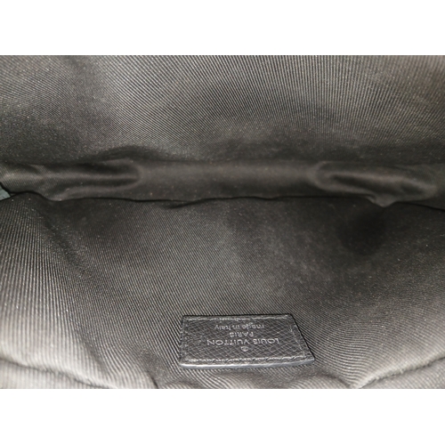 160 - A Louis Vuitton Black Monogram Bum Bag/Fanny Pack. Coated canvas and leather exterior with silver-to... 