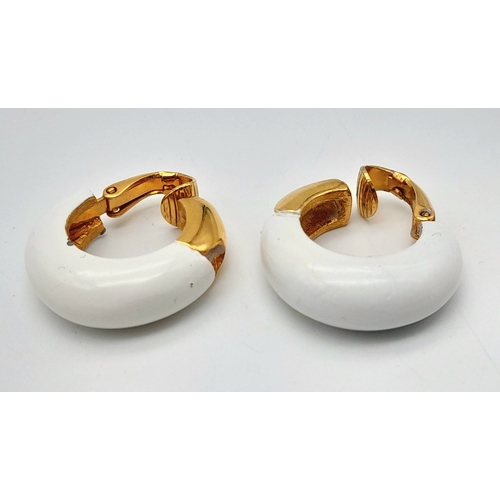 38 - A Fancy Pair of Vintage 'Trifari' Earrings.