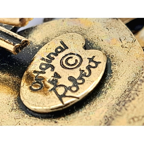 50 - A Vintage  'Original by Robert' Citrine Brooch. 6cm.