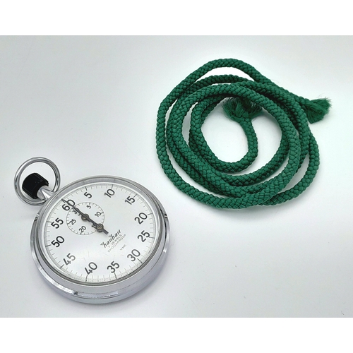 51 - A Vintage German Hanhart - 1/5 Second Stopwatch. Excellent condition in working order. 55mm case.