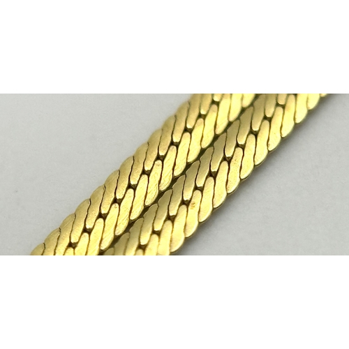 133 - Beautiful 9 CARAT GOLD and DIAMOND NECKLACE. 3.25 grams. 45 cm.