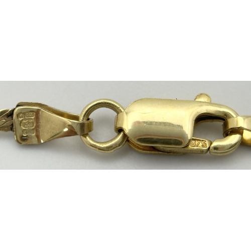 133 - Beautiful 9 CARAT GOLD and DIAMOND NECKLACE. 3.25 grams. 45 cm.