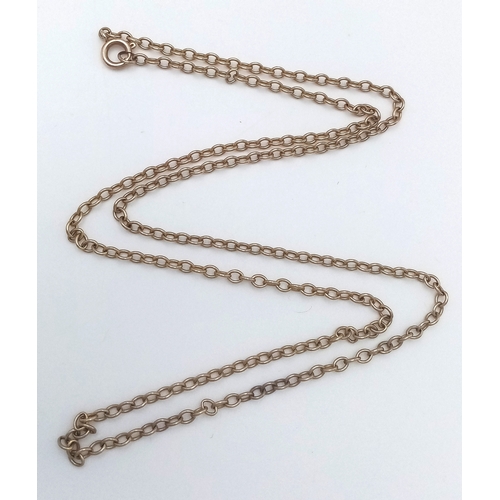 140 - Classic 9 CARAT GOLD CHAIN LINK NECKLACE. 4.46 Grams. Approx 50 cm.