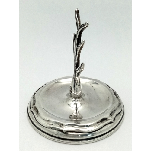 35 - Classic Antique SILVER RING TREE. Clear Hallmark for W. J. Myatt Birmingham 1920.