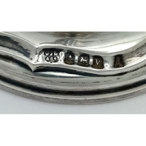 35 - Classic Antique SILVER RING TREE. Clear Hallmark for W. J. Myatt Birmingham 1920.