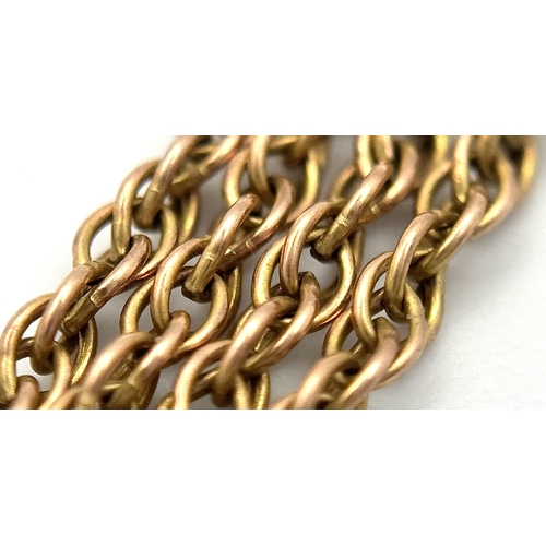 49 - Traditional 9 CARAT GOLD FINE ROPE  CHAIN NECKLACE. 3 grams. 40 cm.