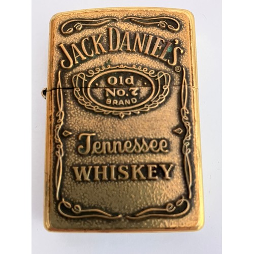 175 - Vintage ZIPPO ‘JACK DANIELS’ TENNESSEE WHISKEY LIGHTER. Finished in brass with raised lettering. Com... 