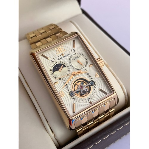 154 - An Impressive THOMAS EARNSHAW AUTOMATIC CHRONOGRAPH WATCH. Large Tank Style. Moonphase Multi Dial wi... 