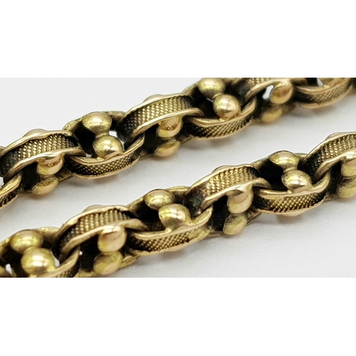 8 - A 9K Yellow Gold Long Albert Chain. 165cm length, 40.83g weight.