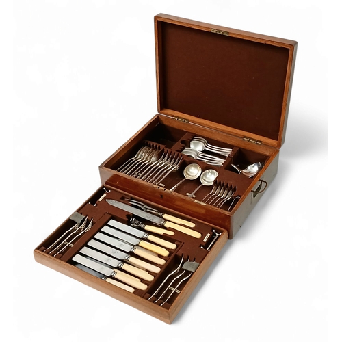 164 - A Mappin and Webb Vintage, Possibly Antique Canteen of Cutlery and Flatware. Fabulous two layered se... 