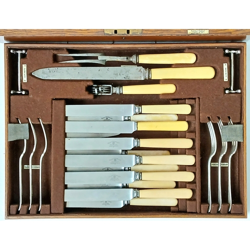 164 - A Mappin and Webb Vintage, Possibly Antique Canteen of Cutlery and Flatware. Fabulous two layered se... 