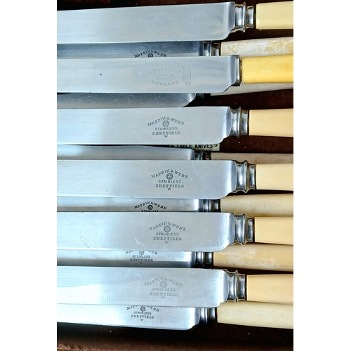 164 - A Mappin and Webb Vintage, Possibly Antique Canteen of Cutlery and Flatware. Fabulous two layered se... 