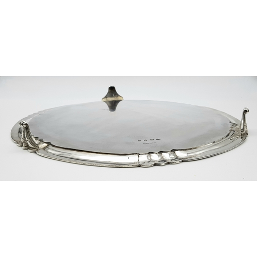 171 - A Vintage Garrard and Co. Sterling Silver Salver. Originally a wedding gift. Hallmarks for London 19... 