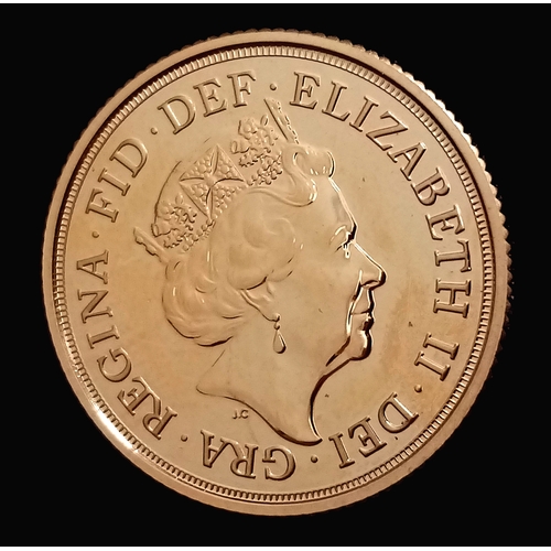 172 - A 2018 QEII 22K Gold Full Sovereign Coin.