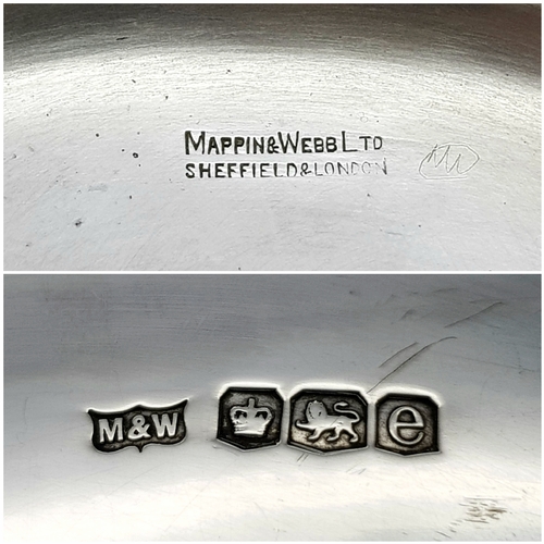 178 - A Vintage Mappin and Webb Sterling Silver Fruit Bowl. Pierced decorative rim. Circular pedestal base... 