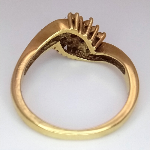 57 - An 18k yellow gold diamond cluster ring. 4.8g total weight. 0.45ct diamond weight. size O.  Ref: 571... 