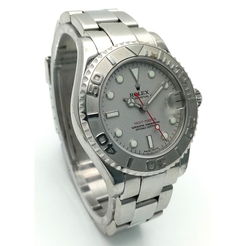 20 - A Rolex Yacht-Master Automatic Unisex Watch. Model 168622. Stainless steel bracelet and case - 36mm.... 
