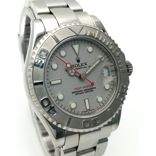 20 - A Rolex Yacht-Master Automatic Unisex Watch. Model 168622. Stainless steel bracelet and case - 36mm.... 